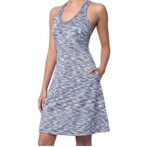 MPG Modetta Sports Travel Puplish Blue and White Dress